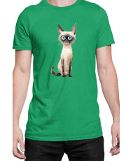 Мъжка Тениска Funny Cats Breeds Siamese