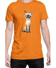 Мъжка Тениска Funny Cats Breeds Siamese