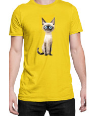 Мъжка Тениска Funny Cats Breeds Siamese