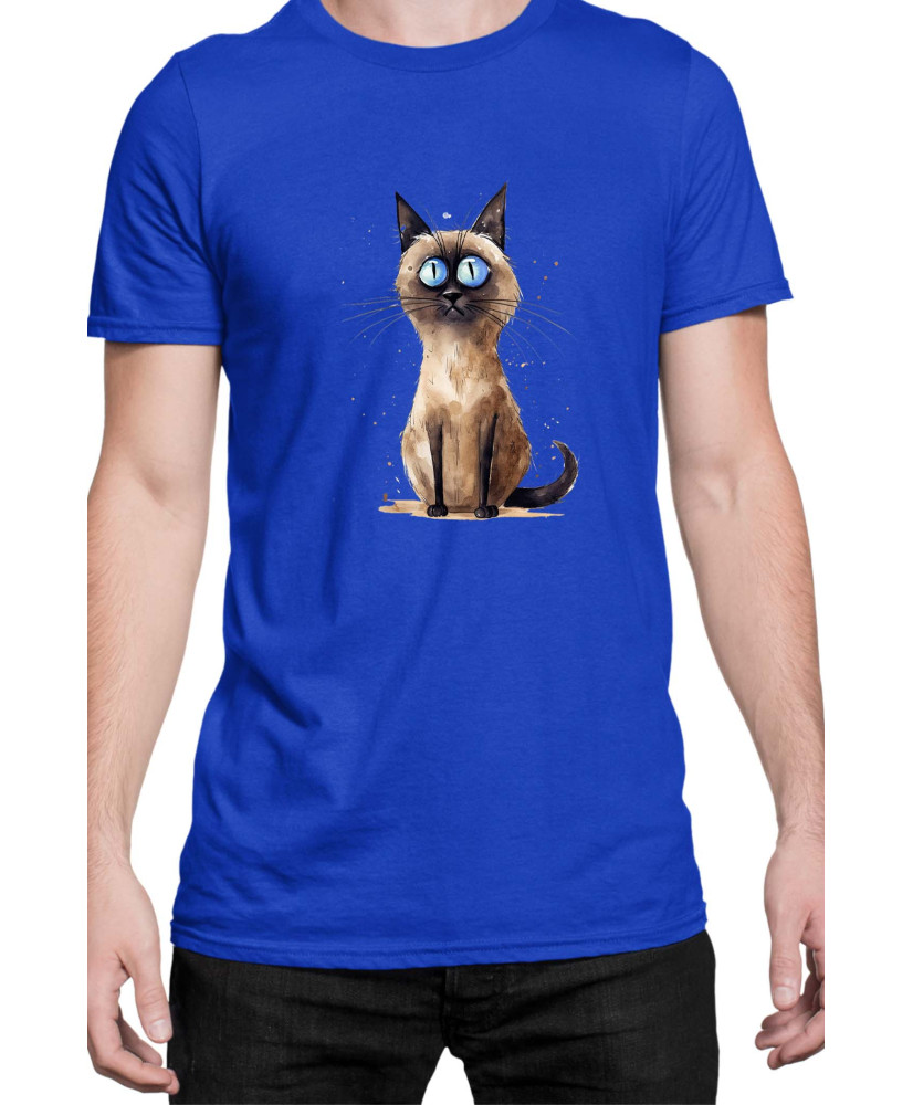 Мъжка Тениска Funny Cats Breeds Thai