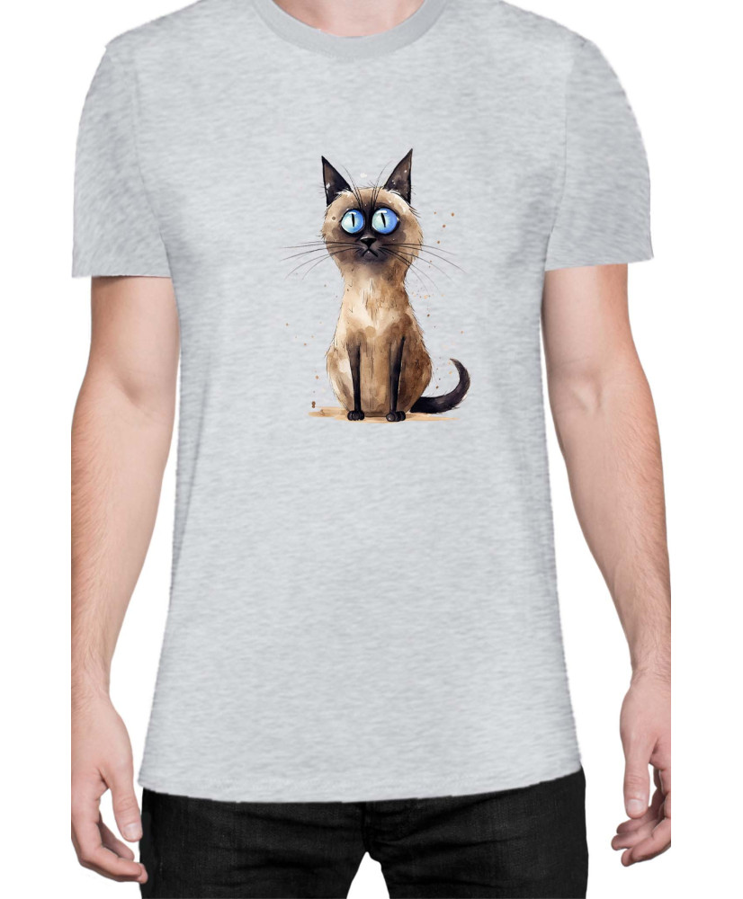 Мъжка Тениска Funny Cats Breeds Thai