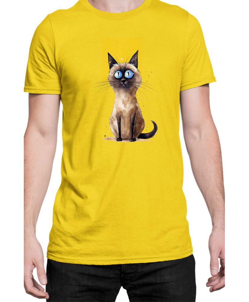 Мъжка Тениска Funny Cats Breeds Thai