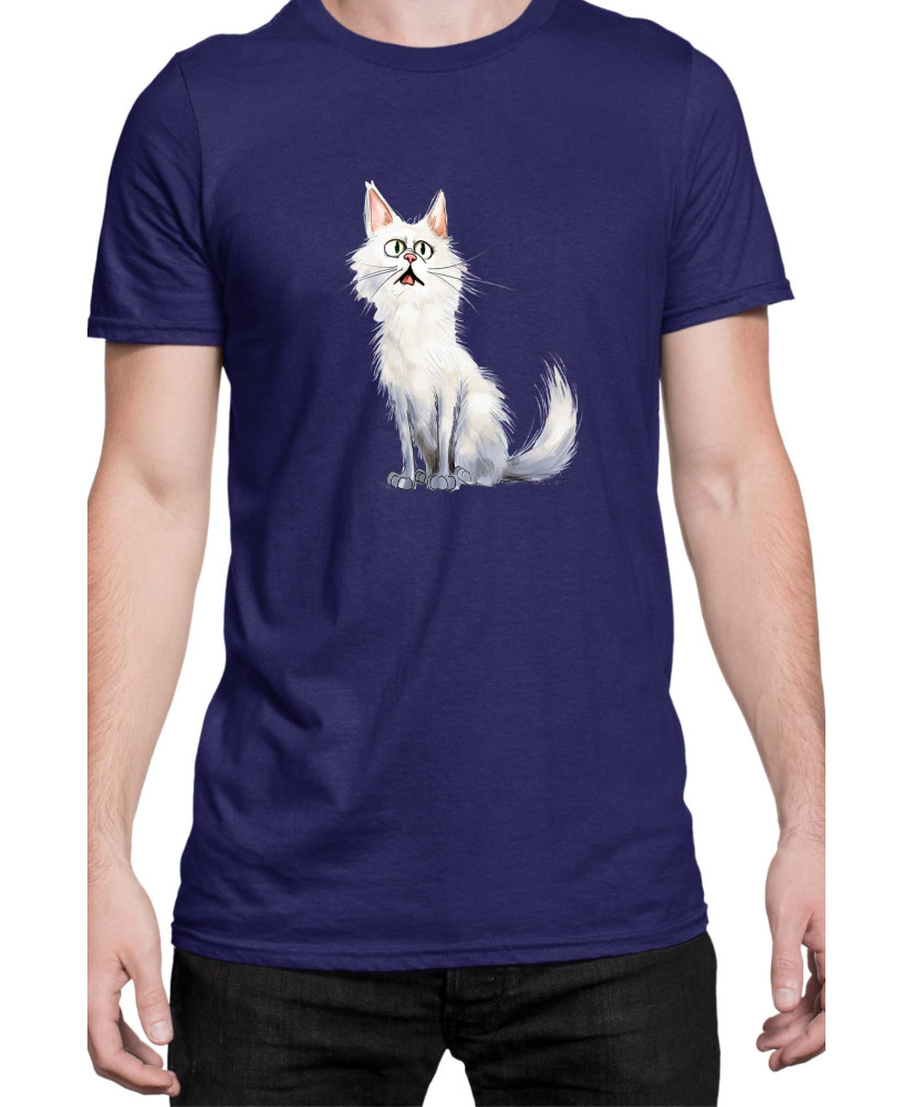 Мъжка Тениска Funny Cats Breeds Turkish Angora