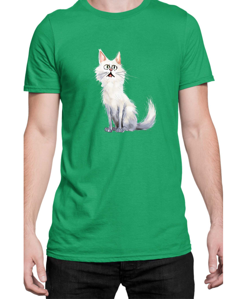 Мъжка Тениска Funny Cats Breeds Turkish Angora