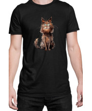Мъжка Тениска Funny Cats Breeds York Chocolate