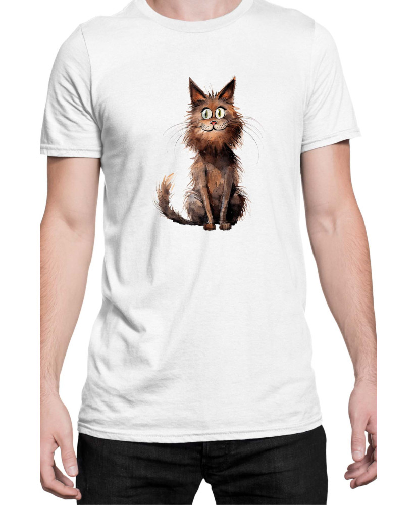 Мъжка Тениска Funny Cats Breeds York Chocolate