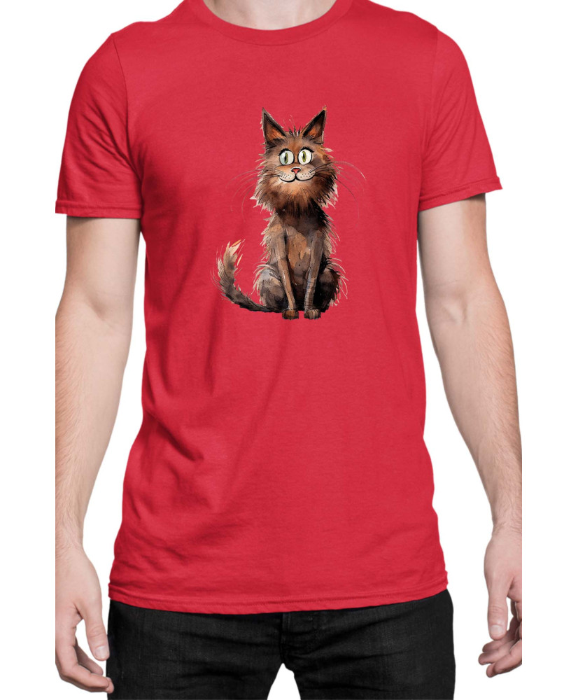 Мъжка Тениска Funny Cats Breeds York Chocolate