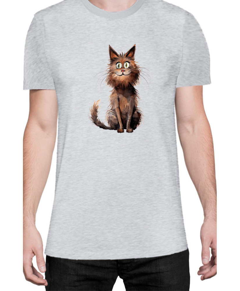 Мъжка Тениска Funny Cats Breeds York Chocolate