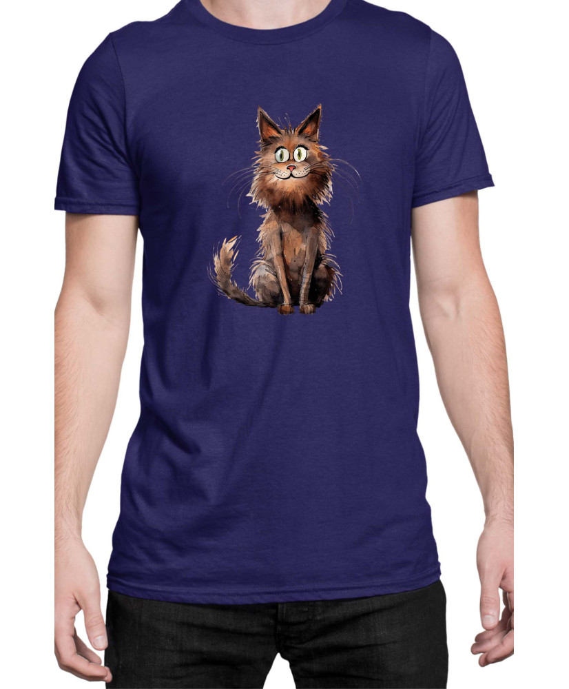Мъжка Тениска Funny Cats Breeds York Chocolate