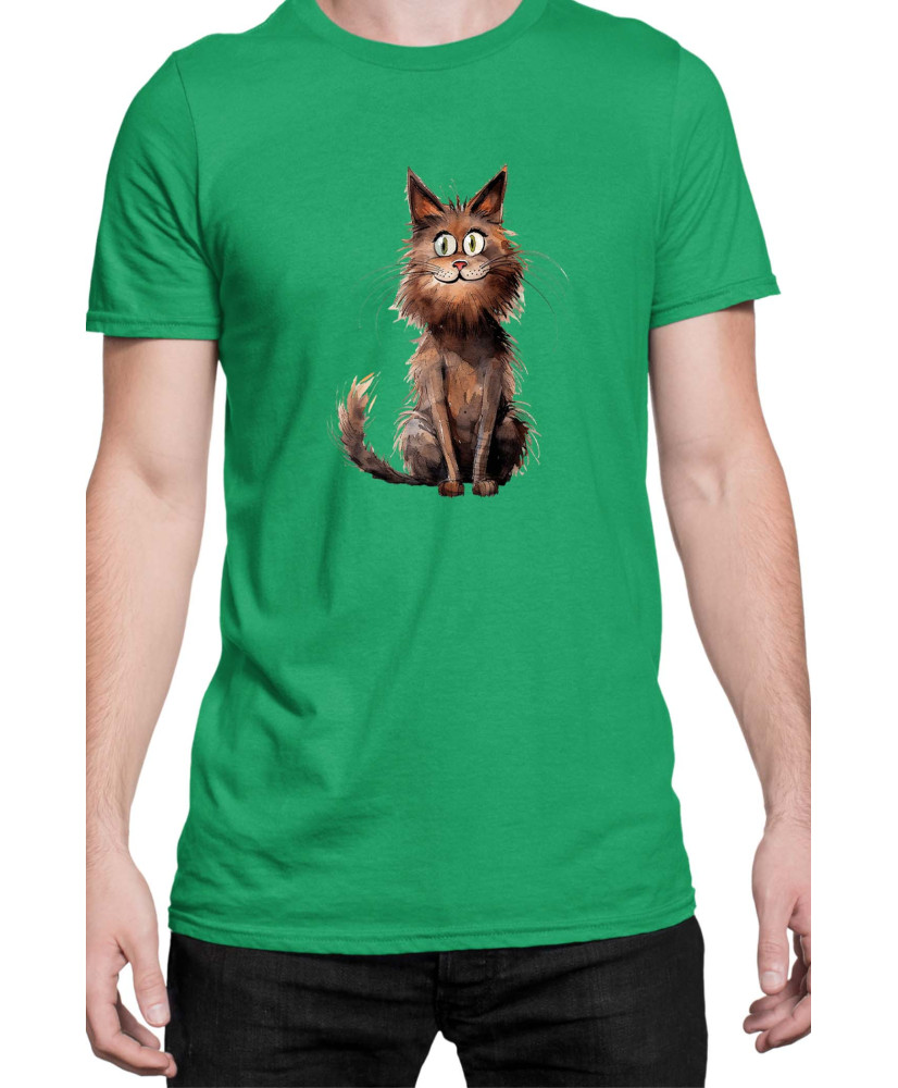 Мъжка Тениска Funny Cats Breeds York Chocolate