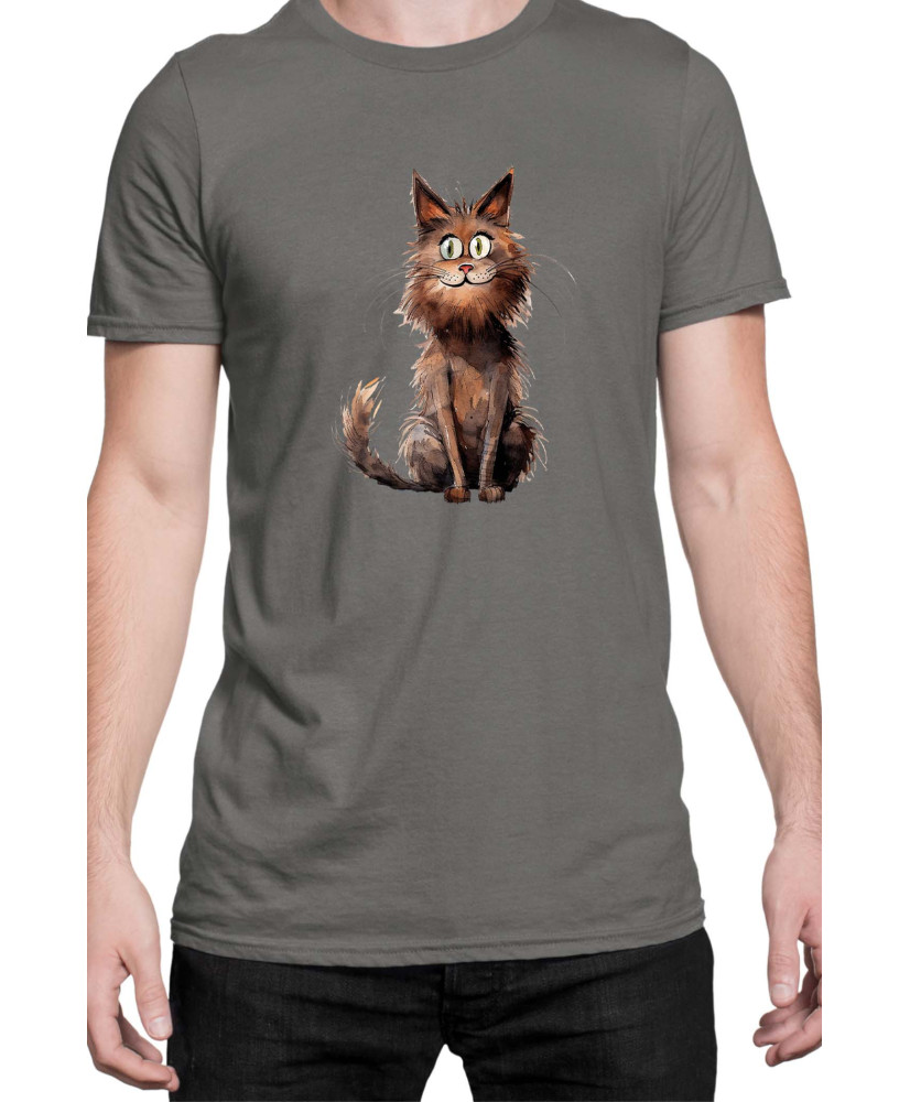 Мъжка Тениска Funny Cats Breeds York Chocolate