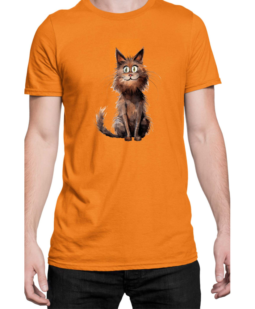 Мъжка Тениска Funny Cats Breeds York Chocolate