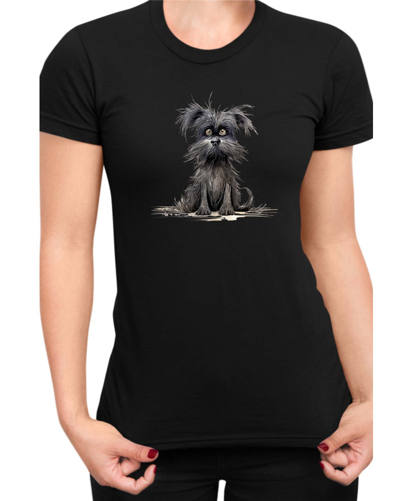 Дамска Тениска Funny Dogs Breeds Affenpinscher