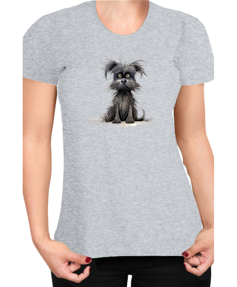 Дамска Тениска Funny Dogs Breeds Affenpinscher