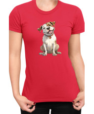 Дамска Тениска Funny Dogs Breeds American Bulldog