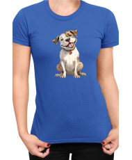 Дамска Тениска Funny Dogs Breeds American Bulldog
