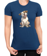 Дамска Тениска Funny Dogs Breeds American Bulldog