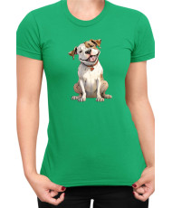 Дамска Тениска Funny Dogs Breeds American Bulldog