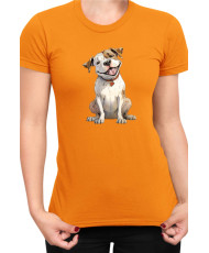 Дамска Тениска Funny Dogs Breeds American Bulldog