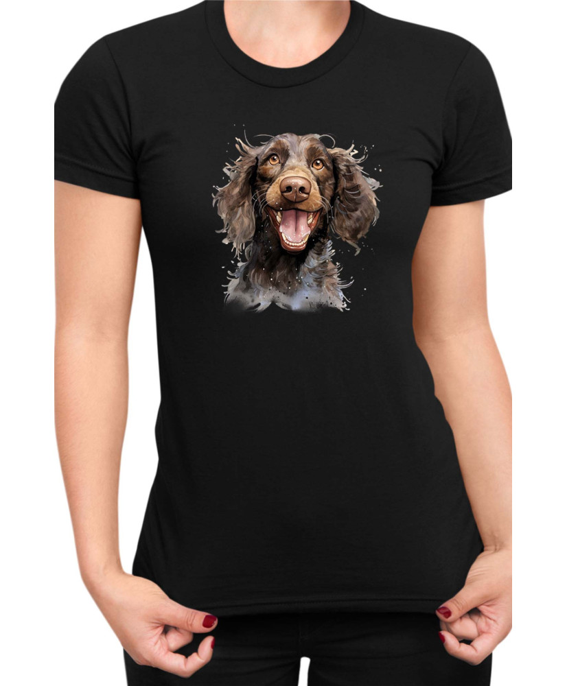 Дамска Тениска Funny Dogs Breeds American Water Spaniel 01