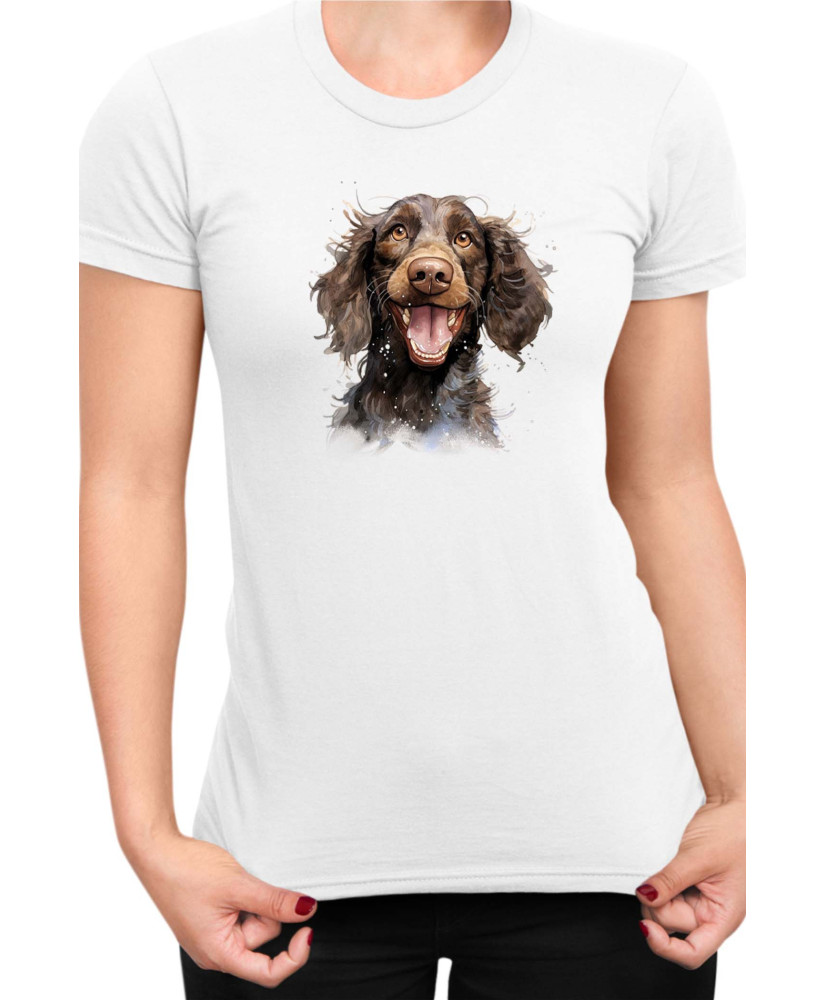 Дамска Тениска Funny Dogs Breeds American Water Spaniel 01