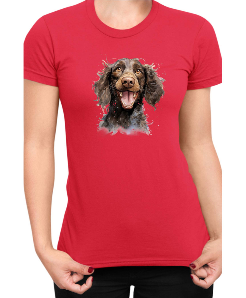 Дамска Тениска Funny Dogs Breeds American Water Spaniel 01