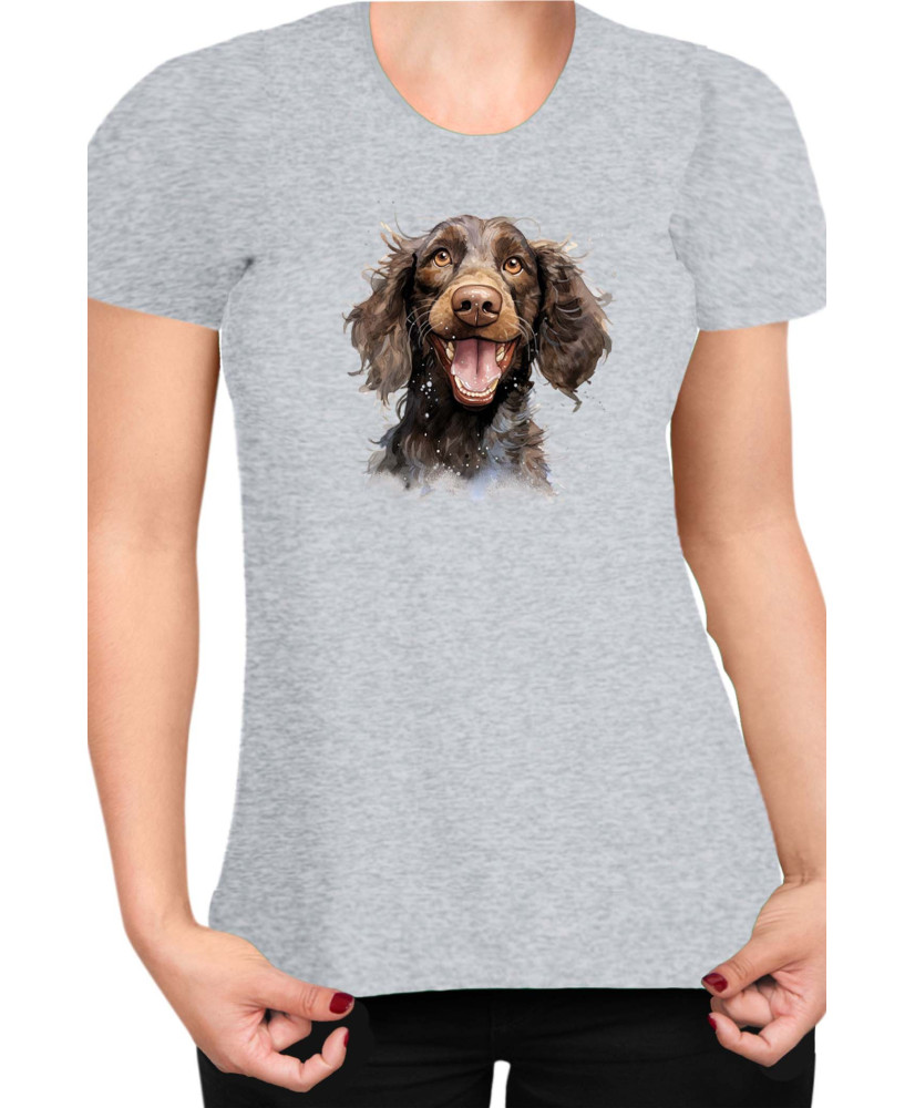 Дамска Тениска Funny Dogs Breeds American Water Spaniel 01