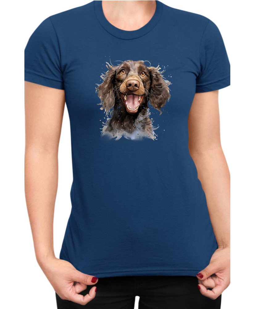 Дамска Тениска Funny Dogs Breeds American Water Spaniel 01