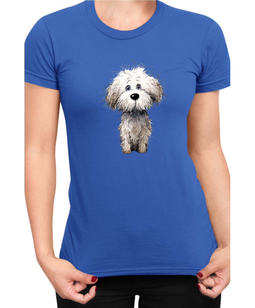 Дамска Тениска Funny Dogs Breeds Bichon Frise