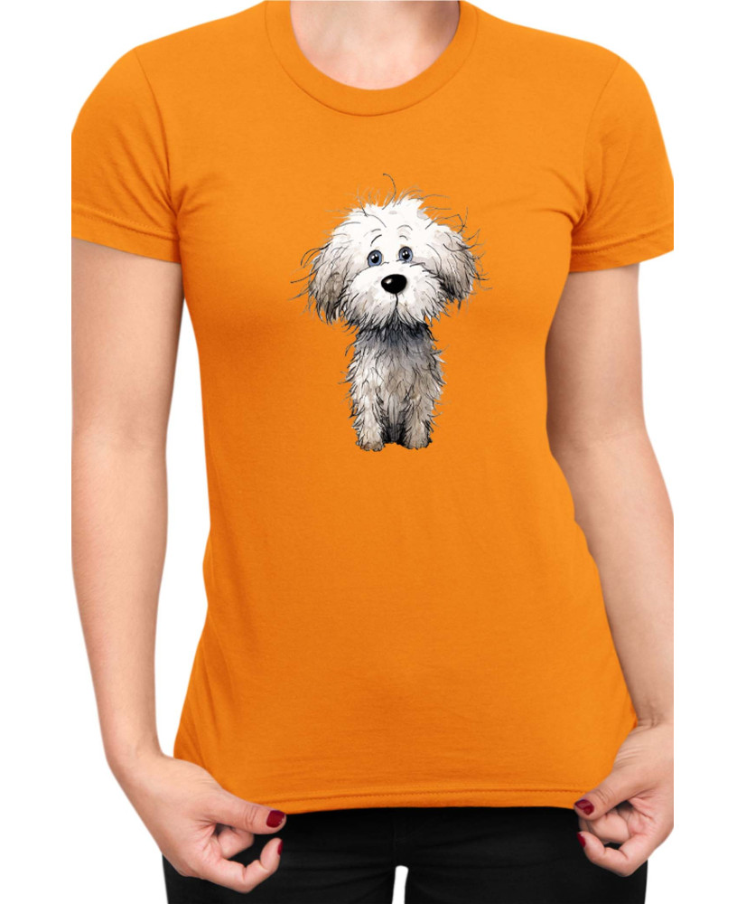 Дамска Тениска Funny Dogs Breeds Bichon Frise
