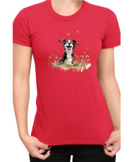 Дамска Тениска Funny Dogs Breeds Border Collie 01