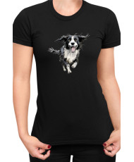 Дамска Тениска Funny Dogs Breeds Border Collie 02