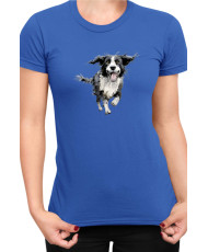 Дамска Тениска Funny Dogs Breeds Border Collie 02