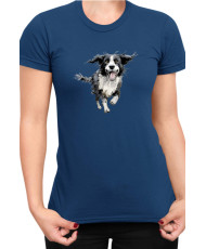 Дамска Тениска Funny Dogs Breeds Border Collie 02