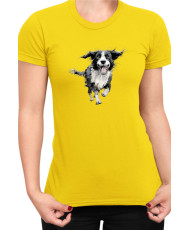 Дамска Тениска Funny Dogs Breeds Border Collie 02