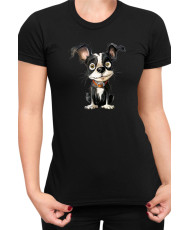 Дамска Тениска Funny Dogs Breeds Boston Terrier 01