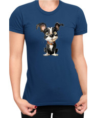 Дамска Тениска Funny Dogs Breeds Boston Terrier 01