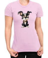 Дамска Тениска Funny Dogs Breeds Boston Terrier 01
