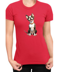 Дамска Тениска Funny Dogs Breeds Boston Terrier 02