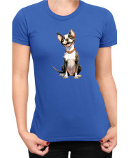 Дамска Тениска Funny Dogs Breeds Boston Terrier 02