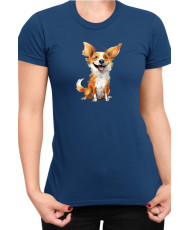 Дамска Тениска Funny Dogs Breeds Corgi
