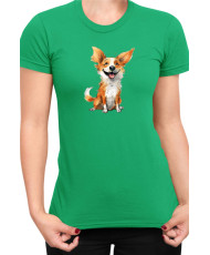 Дамска Тениска Funny Dogs Breeds Corgi