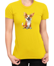 Дамска Тениска Funny Dogs Breeds Corgi