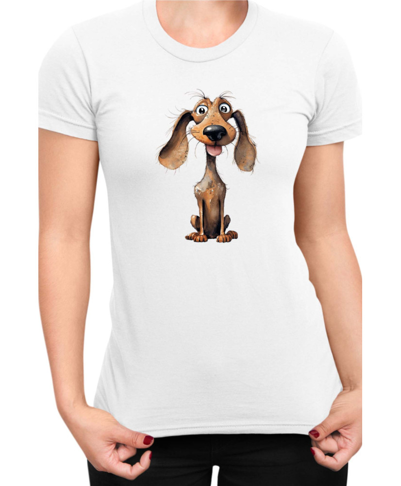Дамска Тениска Funny Dogs Breeds Dachshund 01