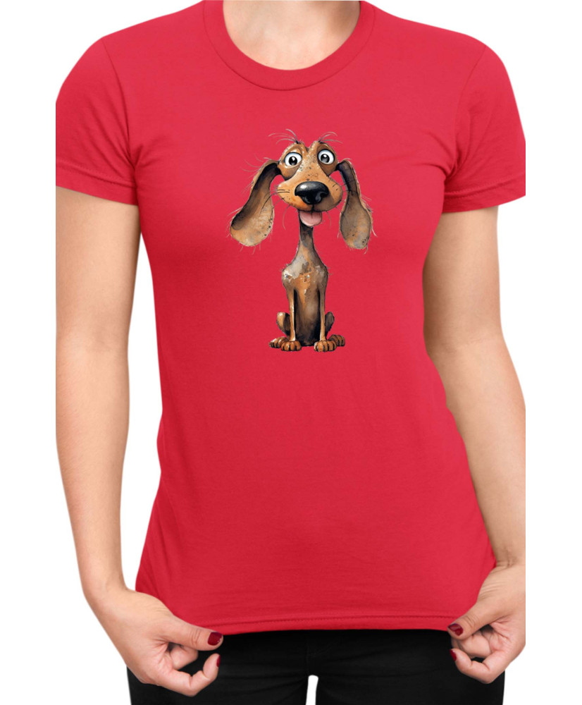 Дамска Тениска Funny Dogs Breeds Dachshund 01