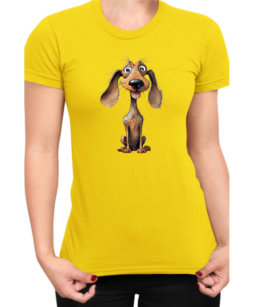 Дамска Тениска Funny Dogs Breeds Dachshund 01