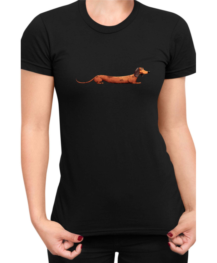 Дамска Тениска Funny Dogs Breeds Dachshund 02