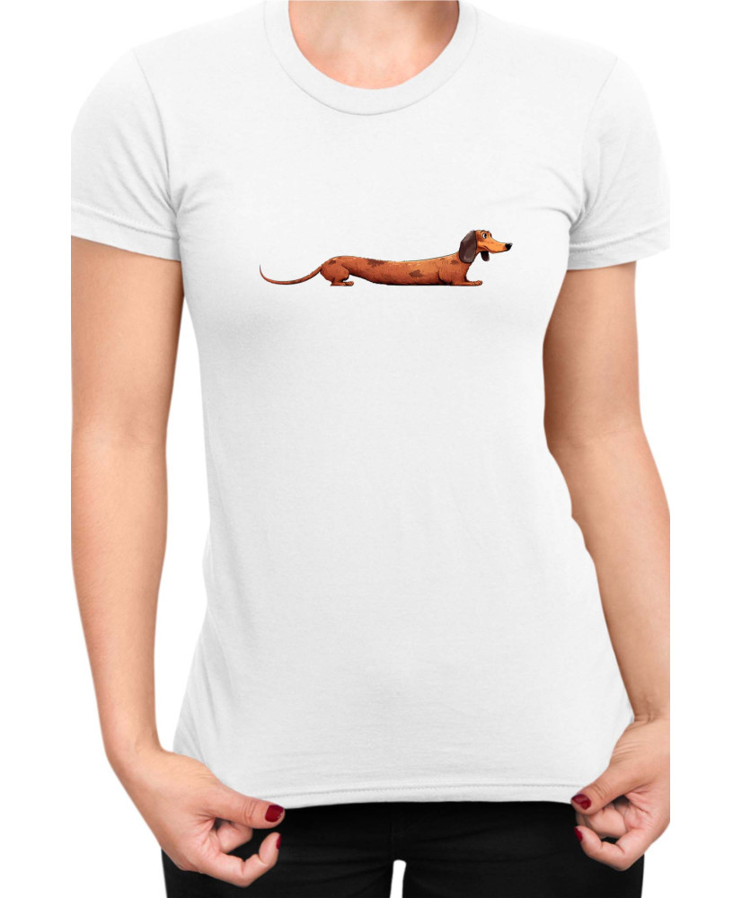 Дамска Тениска Funny Dogs Breeds Dachshund 02