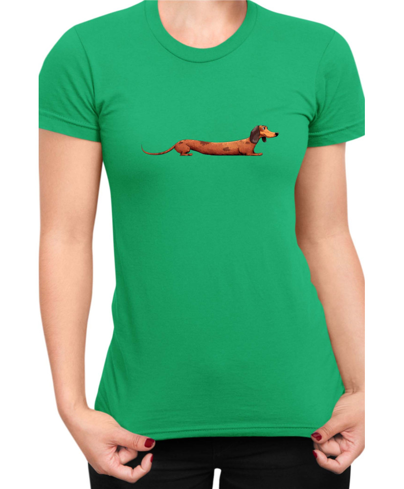 Дамска Тениска Funny Dogs Breeds Dachshund 02