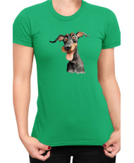 Дамска Тениска Funny Dogs Breeds Doberman